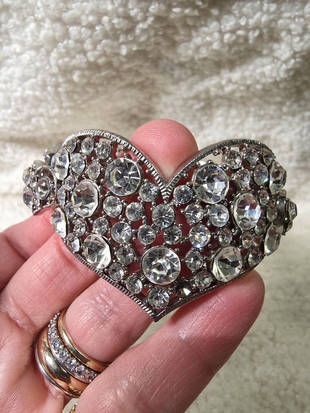 Crystal Heart Chunky Bracelet